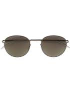 Mykita - 'ejvind' Sunglasses - Unisex - Brass - One Size, Grey, Brass