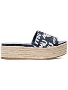 Miu Miu Denim 45 Logo Espadrilles - Blue