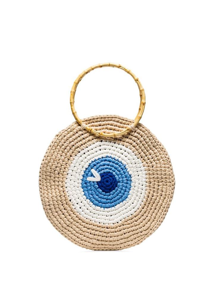 My Beachy Side Eye Woven Tote Bag - Multicoloured