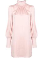 Milly Long-sleeve Flared Dress - Pink