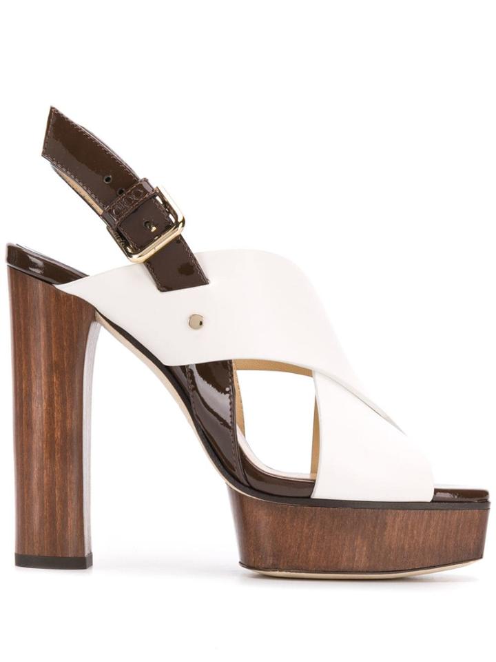 Jimmy Choo Aix Platform Sandals - White