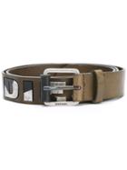 Diesel Bold Belt, Men's, Size: 100, Green, Calf Leather