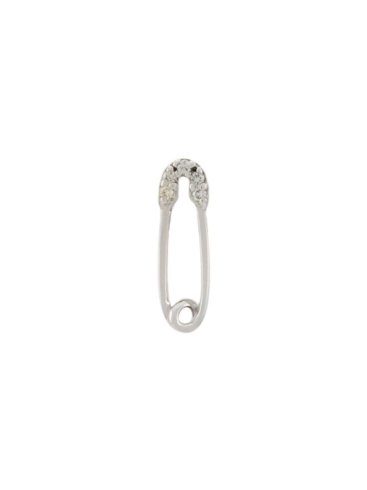 Sydney Evan Safety Pin Earring - Silver