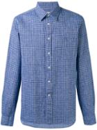 Bellerose Printed Shirt, Men's, Size: Large, Blue, Cotton/linen/flax