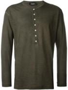Henley T-shirt Twin Pack, Men's, Size: Medium, Grey, Cotton/linen/flax, Dsquared2