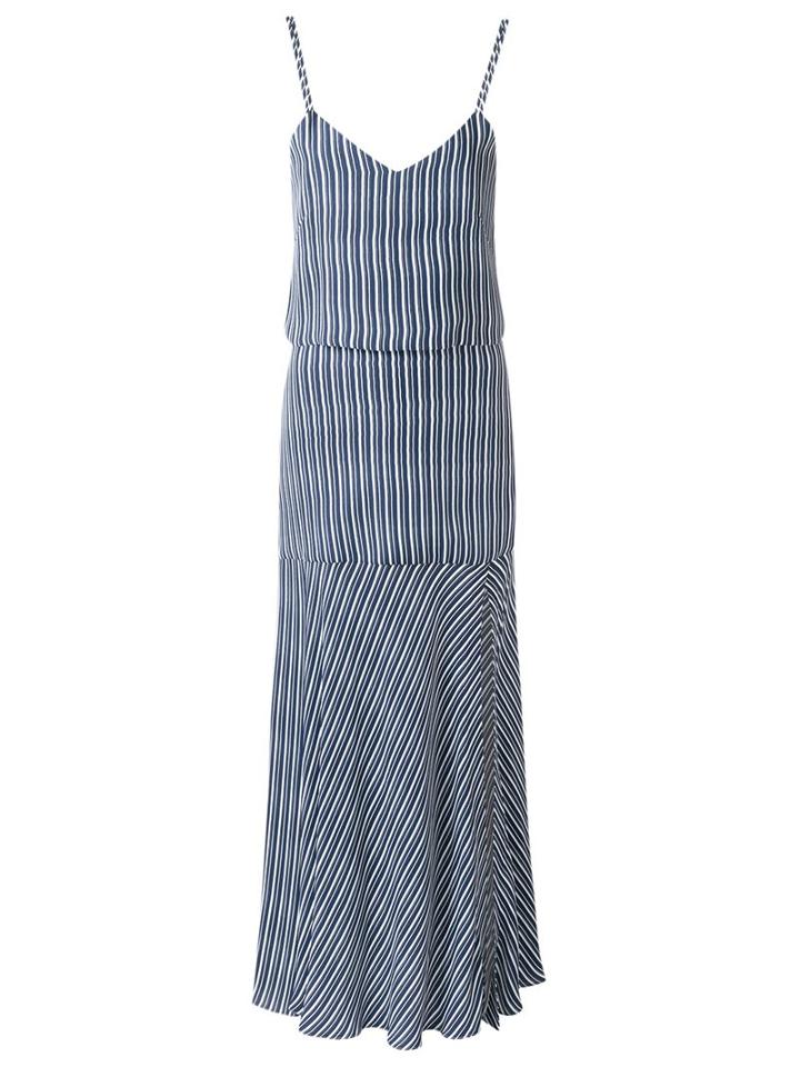 Giuliana Romanno Striped Midi Dress, Women's, Size: 36, Blue, Viscose