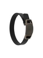 Salvatore Ferragamo Branded Buckle Bracelet, Men's, Black