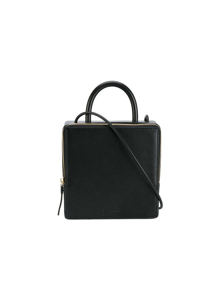 Building Block Box Shoulder Bag - Black