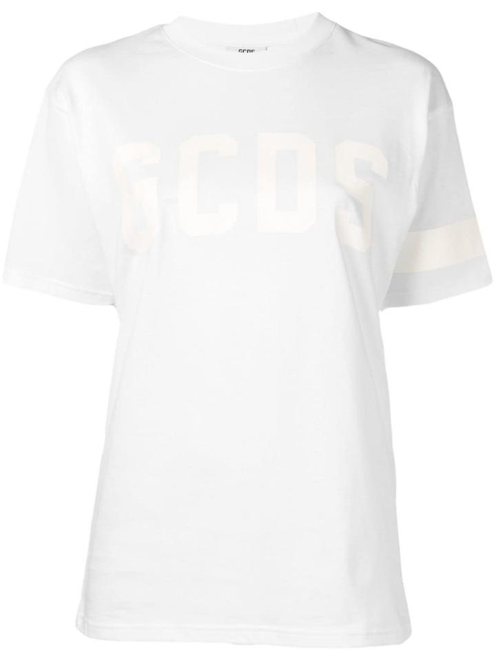 Gcds Tonal Logo Print T-shirt - White