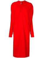 Marni Draped Knot Midi Dress - Red
