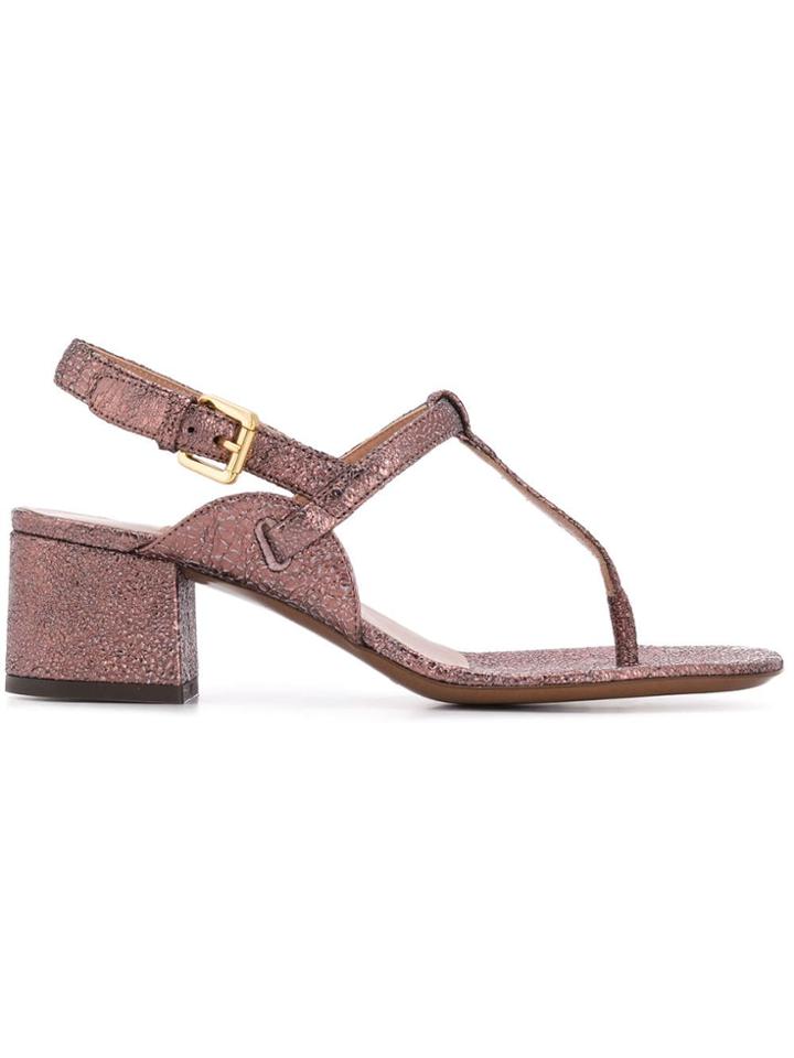 L'autre Chose T-bar Sandals - Pink
