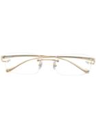Cartier Rectangle Frame Glasses - Gold