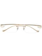 Cartier Rectangle Frame Glasses - Gold