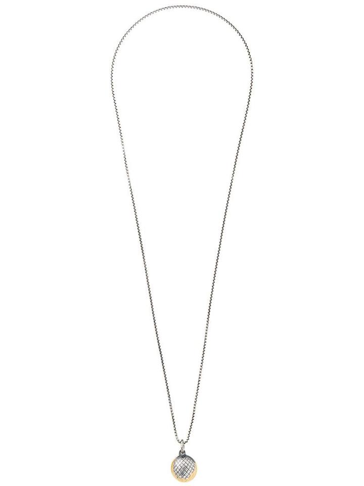 Bottega Veneta Pendant In Silver And Yellow Gold, Intrecciato Detail -