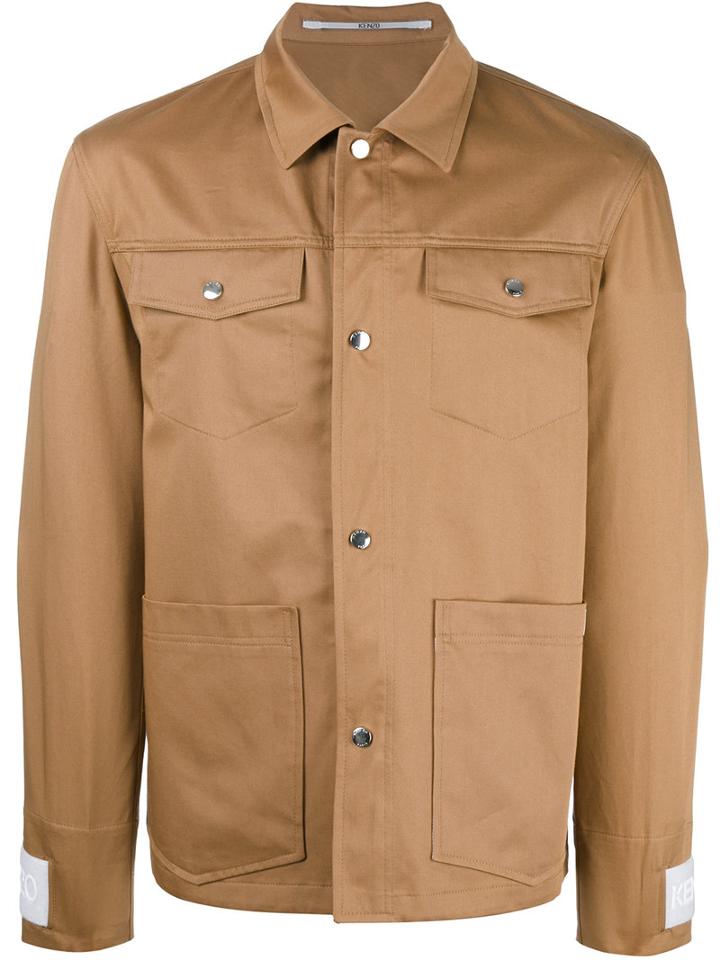 Kenzo Workwear Jacket, Men's, Size: Large, Brown, Cotton
