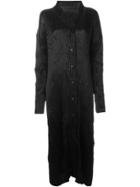 Issey Miyake Vintage Long Pleated Coat - Black