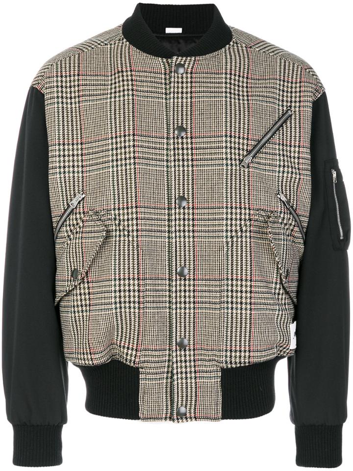 Stella Mccartney Dogtooth Bomber Jacket - Brown