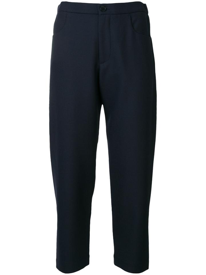 Barena Cropped Tapered Trousers - Blue