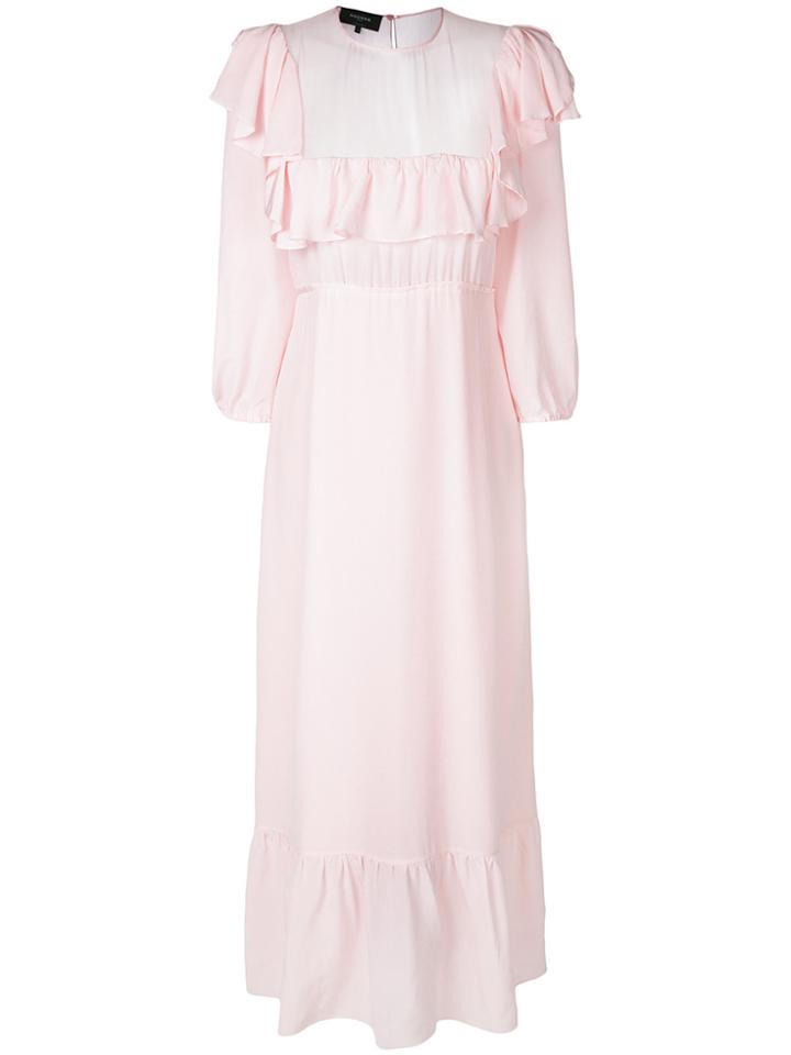 Rochas Ruffled Front Dress - Pink & Purple