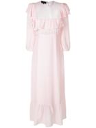 Rochas Ruffled Front Dress - Pink & Purple