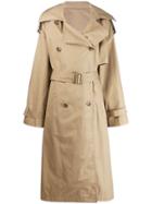 Juun.j Belted Trench Coat - Neutrals
