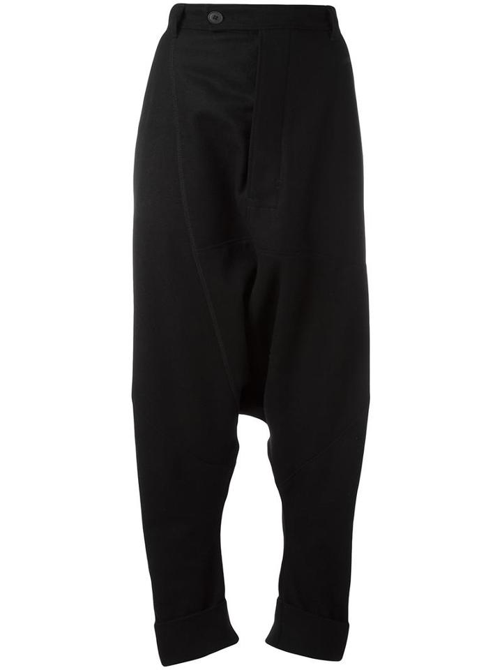 Pal Offner Drop-crotch Trousers, Women's, Size: 1, Black, Cotton/polyamide/wool