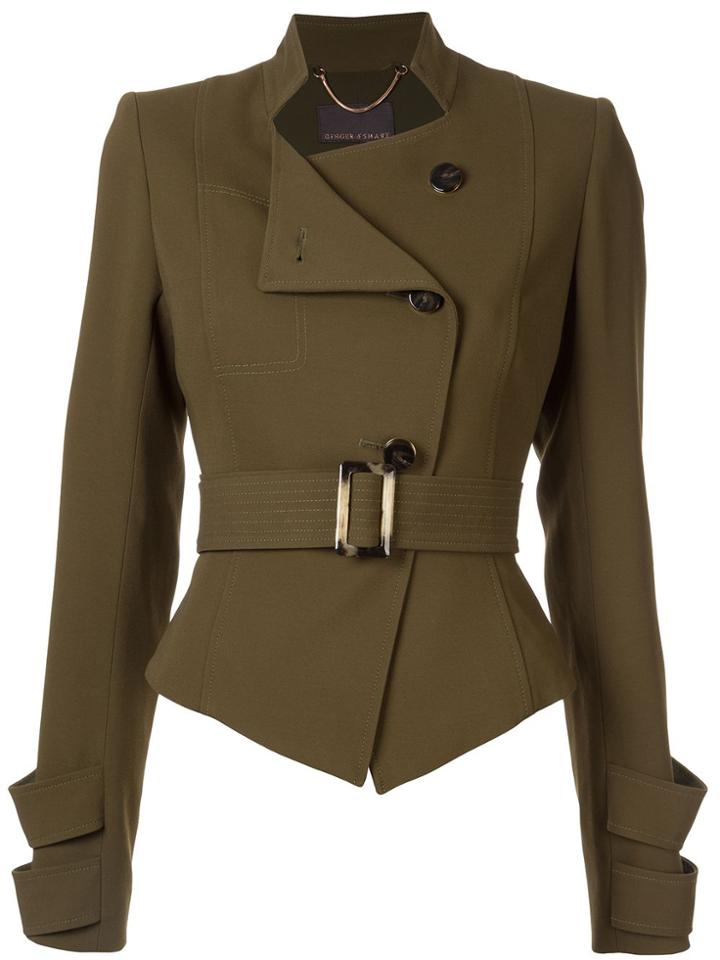 Ginger & Smart Advocate Belted Jacket - Green