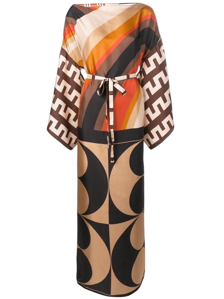 Erika Cavallini Printed Maxi Dress - Neutrals