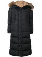 Max Mara Fox Fur Hooded Parka - Black