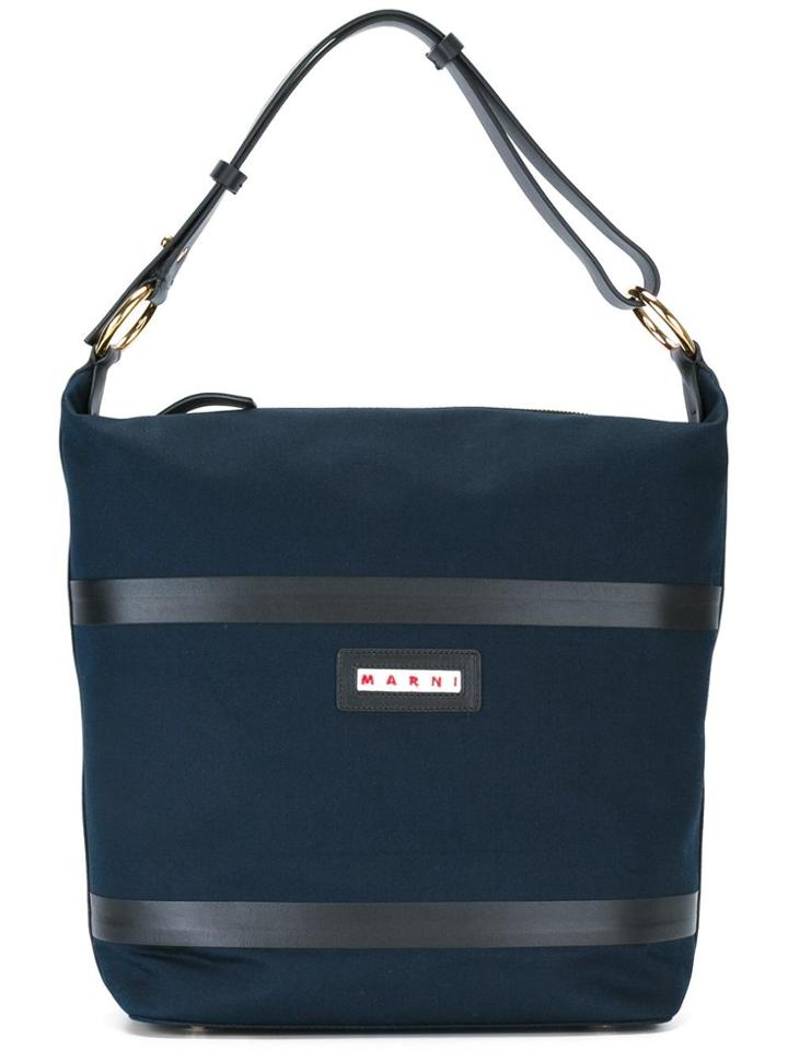 Marni Canvas Shoulder Bag - Blue