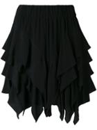 Isabel Marant Étoile - Ruffled 'wonda' Mini Skirt - Women - Cupro/viscose - 40, Black, Cupro/viscose