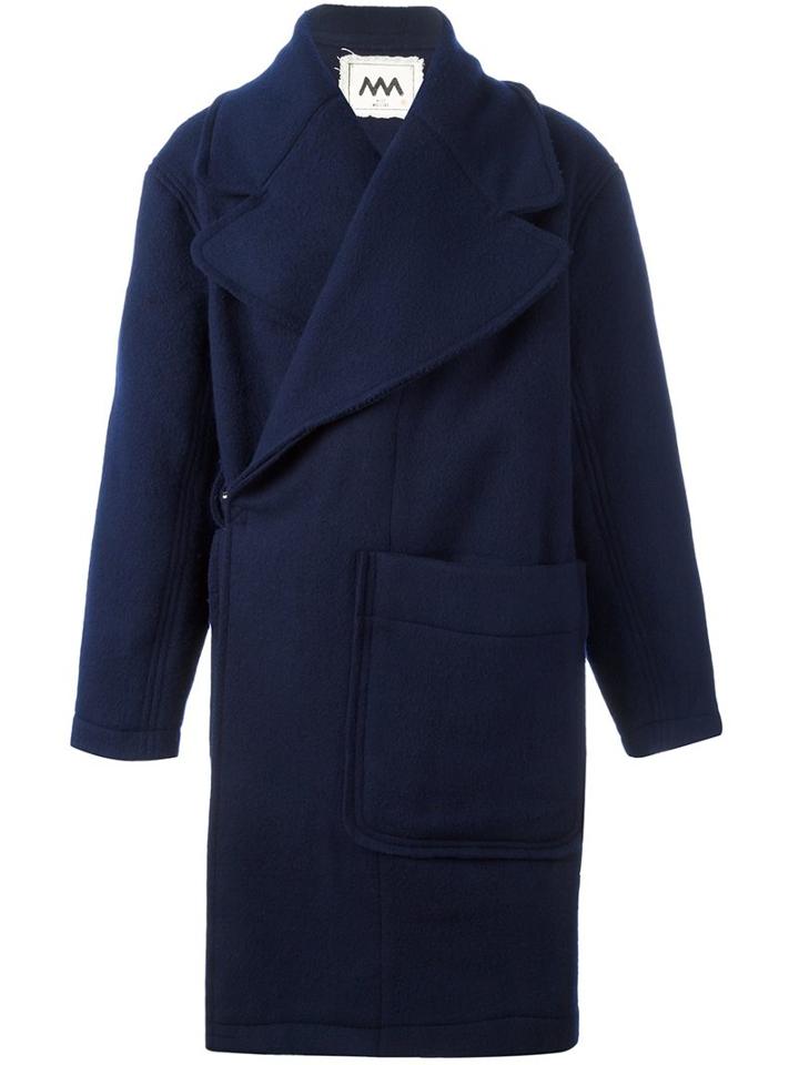 Alex Mullins 'studio' Coat, Men's, Size: Medium, Blue, Cotton/nylon/acetate/merino