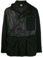 Cp Company Goggle Detail Down Jacket - Black