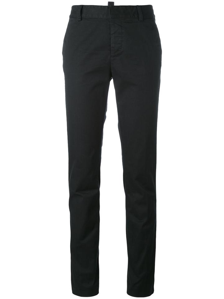 Dsquared2 - Slim-fit Trousers - Women - Cotton/spandex/elastane - 44, Black, Cotton/spandex/elastane