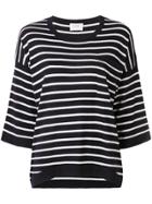 Snobby Sheep Striped Oversized Sweater - Blue