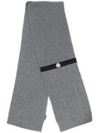 Moncler Cable Knit Scarf - Grey