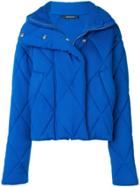 Cédric Charlier Quilted Oversized Jacket - Blue