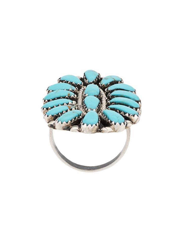 Jessie Western Turquoise Stone Ring - Silver