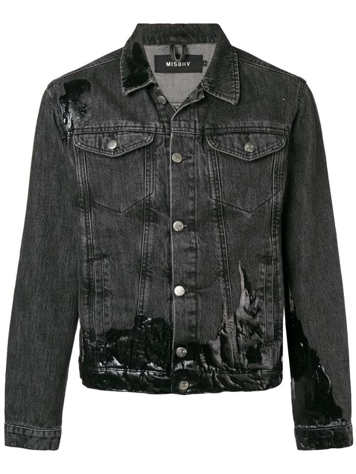 Misbhv Paint Splatter Denim Jacket - Black