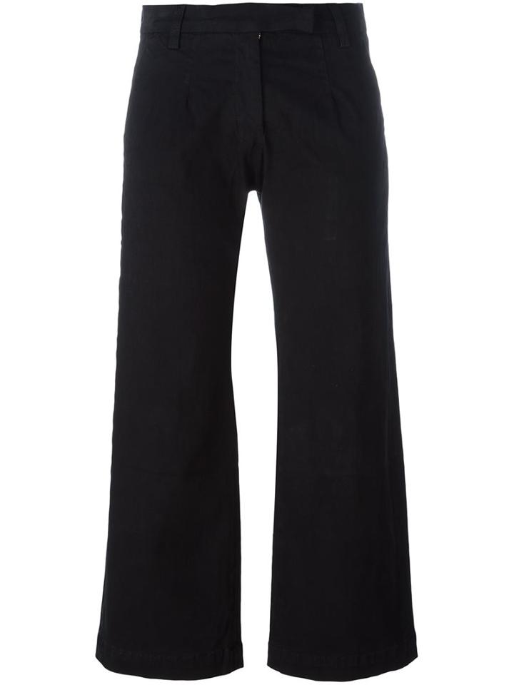 Current/elliott Flare Capri Pants, Women's, Size: 30, Black, Cotton/spandex/elastane