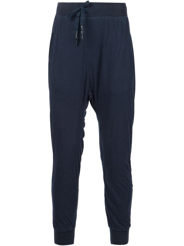 11 By Boris Bidjan Saberi Drawstring Track Pants, Men's, Size: Xs, Blue, Cotton