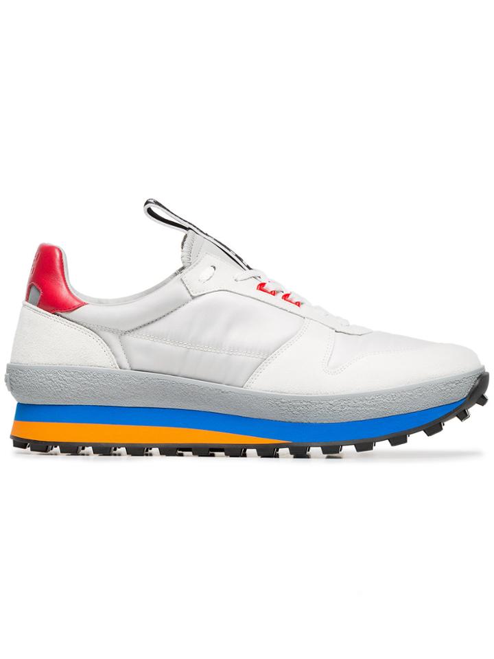 Givenchy White, Grey And Black Tr3 Logo Nylon And Suede Leather