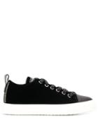 Giuseppe Zanotti Velvet Low-top Sneakers - Black