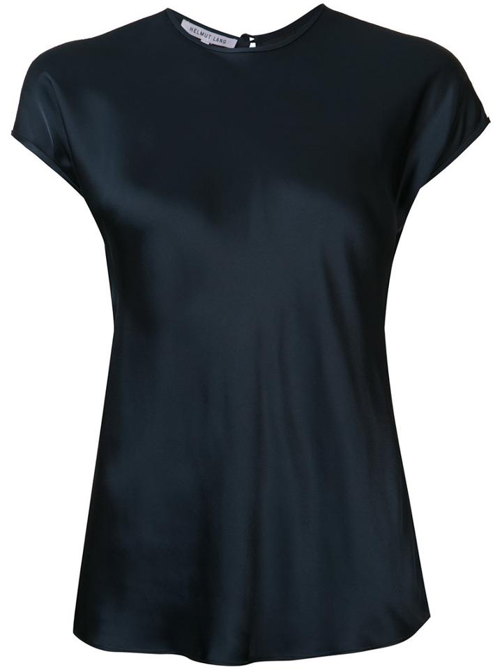 Helmut Lang Rear Keyhole Top, Women's, Size: Large, Blue, Viscose