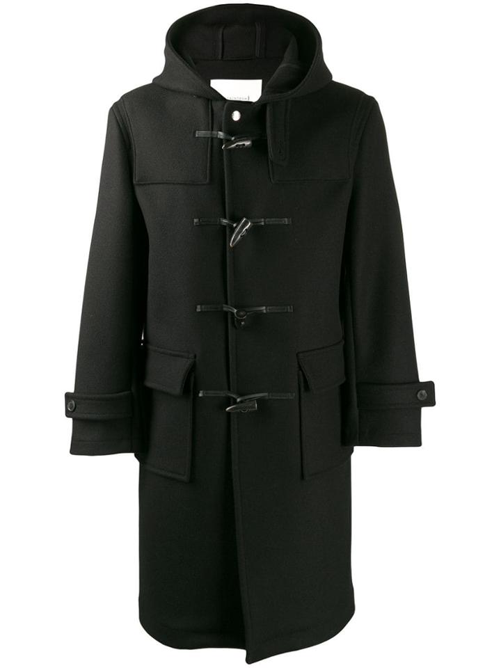 Mackintosh Weir Black Wool Long Duffle Coat Gm-028