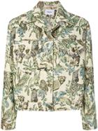 Nanushka Kiowa Animal Print Jacket - Green