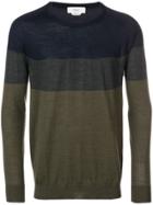 Pringle Of Scotland Colour Block Fine-knit Sweater - Green