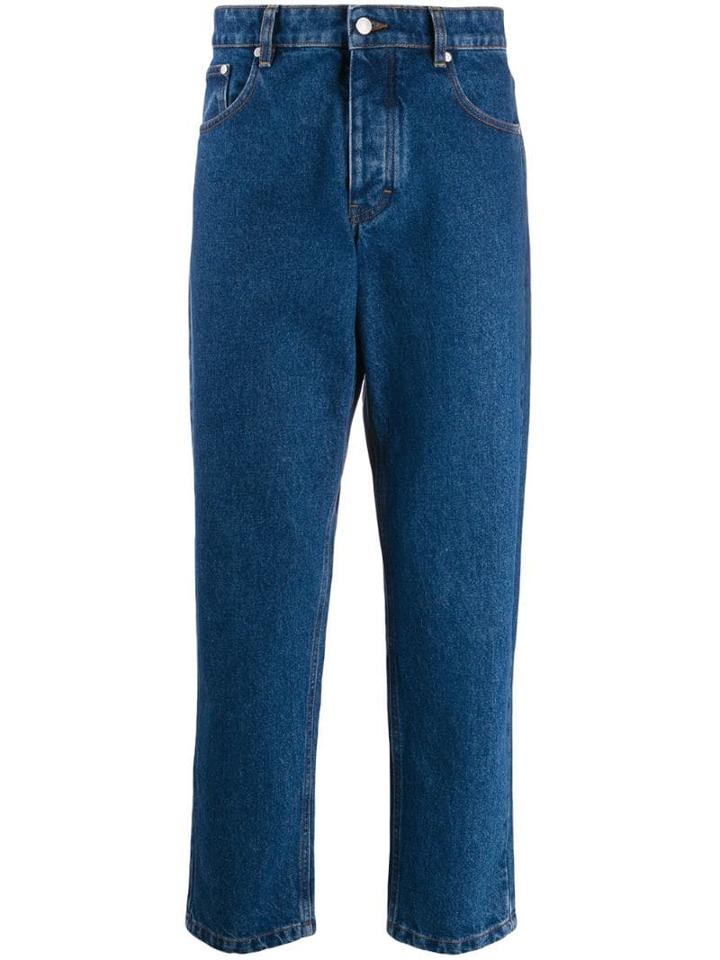 Ami Paris Straight Leg Jeans - Blue