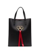 Valentino Valentino Garavani Black Garavani Vring Large Leather Tote