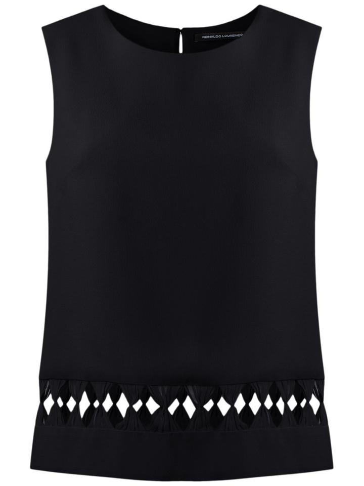 Reinaldo Lourenço - Cut Out Details Top - Women - Acetate - 40, Black, Acetate